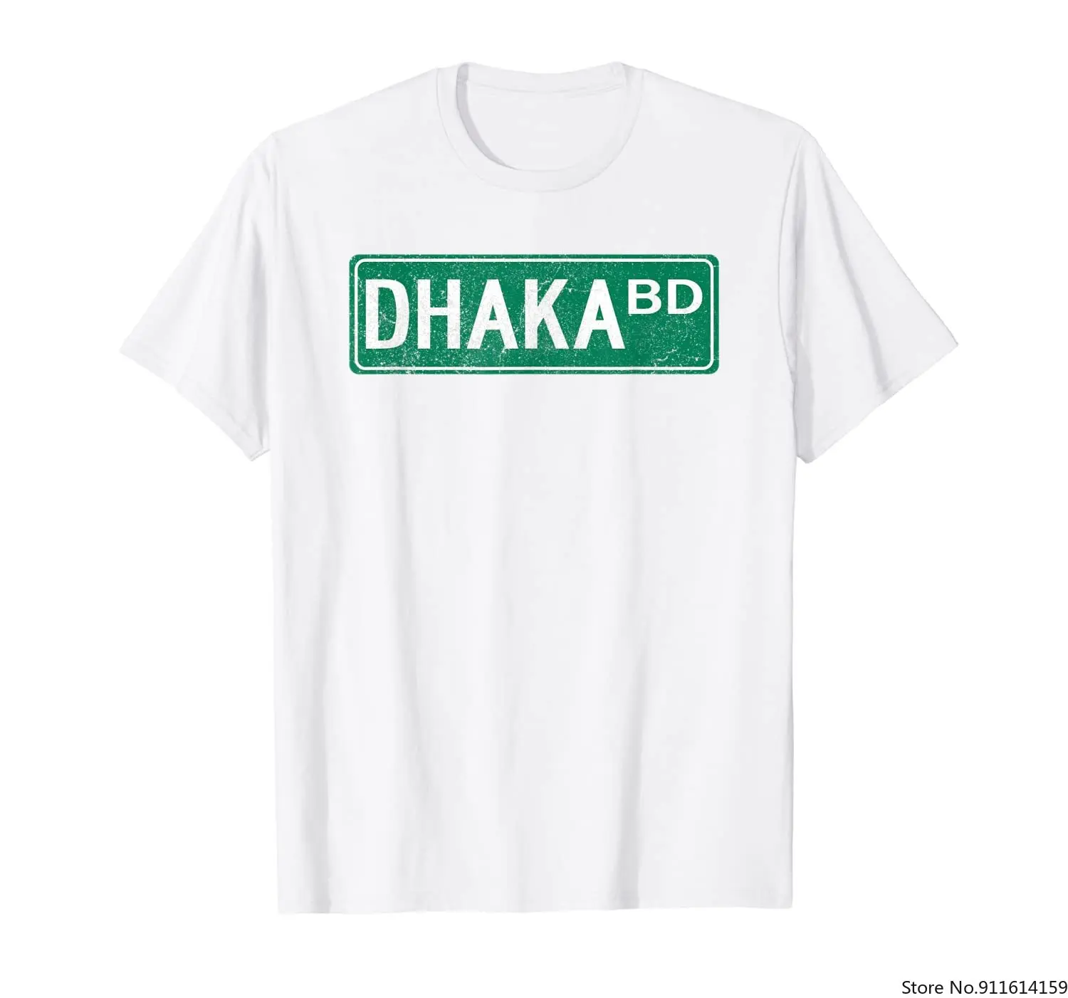 Ретро Dhaka футболка с уличным знаком Бангладеш | Мужская одежда