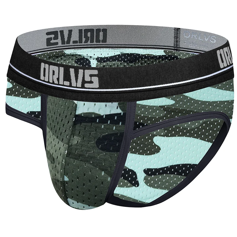 Камуфляжное сексуальное нижнее белье мужские сетчатые трусы Cueca Masculina U Pouch OR187| |