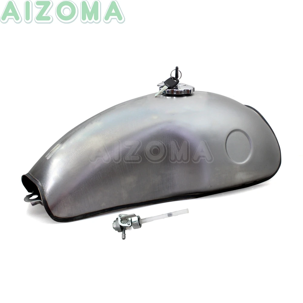 Винтажный топливный бак для мотоцикла емкостью 10 л и 2 6 галлонов с крышкой