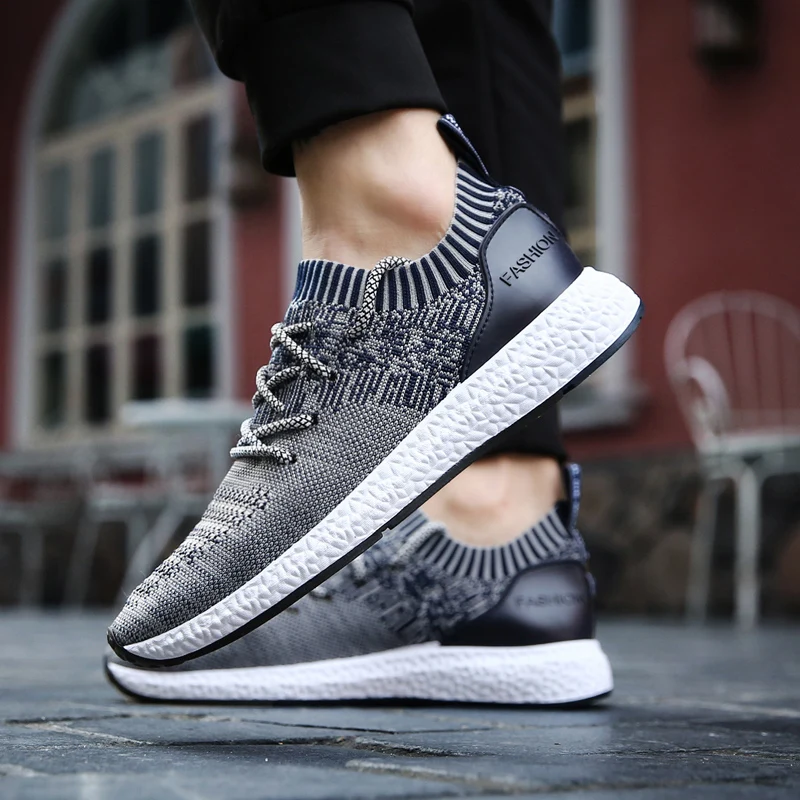 

Кроссовки мужские легкие дышащие, повседневная спортивная обувь, однотонные, повседневные, черные