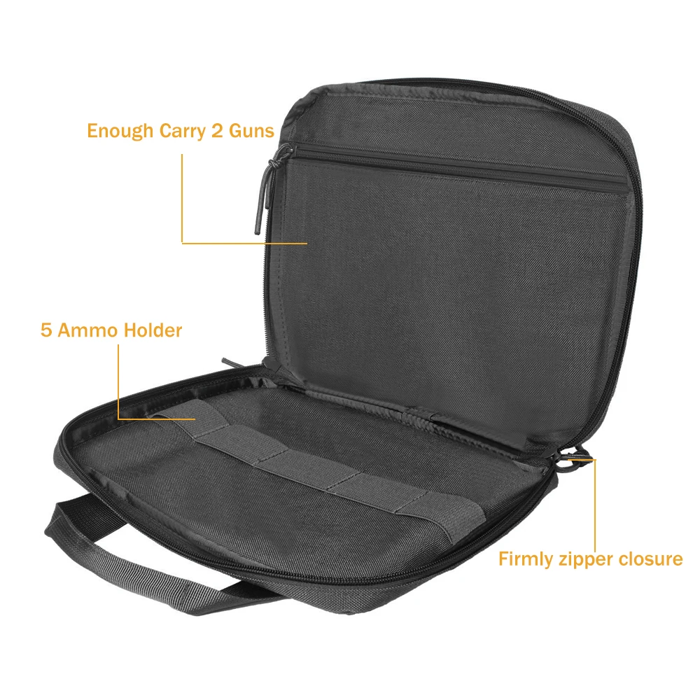 12 &quotтактический нейлон пистолет Carry Bag Портативный Военное Дело чехол мягкий