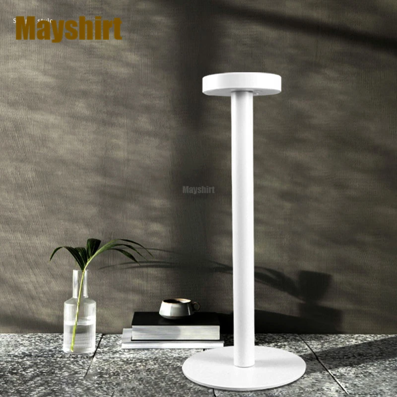 

LED Waterproof Bar Desk Lamp Touch Dimming Rechargeable Metal Dinner Table Lamps for Living Room Bedroom Study Cafe Night Lights