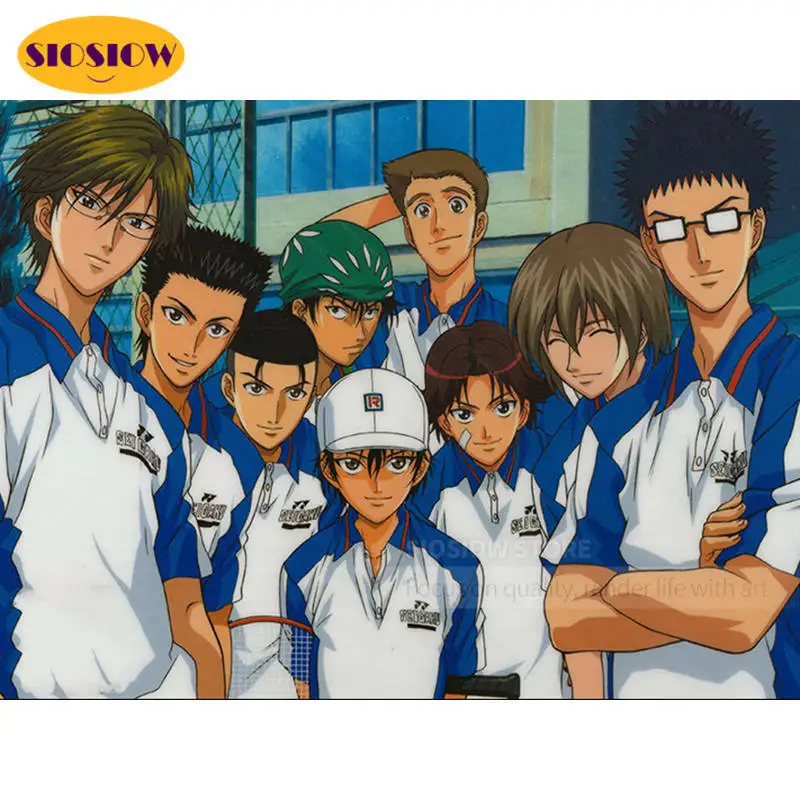 5d Diy алмазная живопись полноразмерная картина Принц тенниса Постер аниме