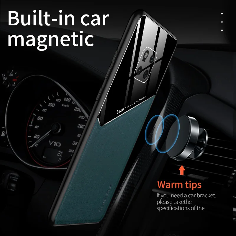 

Magnetic Car Phone Case For HuaWei P20 Lite P30 Pro P40 Plus Nova3 Nova4 Nova7 Nova6 Nova5 Nova3i Luxury Business leather cover