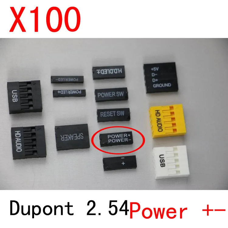 100 шт. 2Pin 2 54 dupont разъем надпись мощность + TJC8 мм шаг заменить Molex