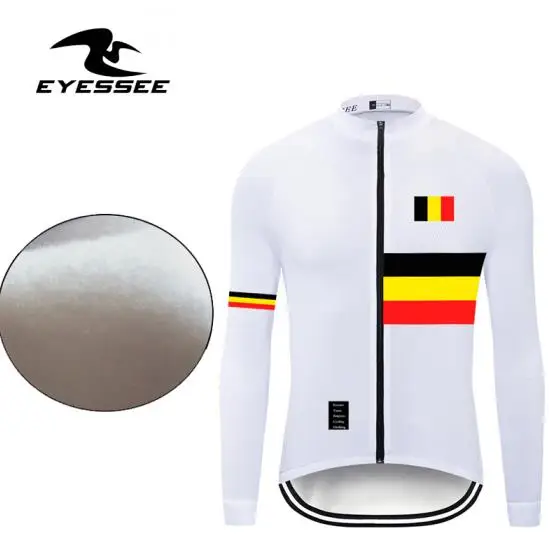 Fleece long sleeve Флисовая футболка с длинным рукавом для езды на велосипеде, коллекция года, Зимняя Теплая Флисовая верхняя одежда для катания на велосипеде с длинными рукавами - Цвет: Fleece long sleeve
