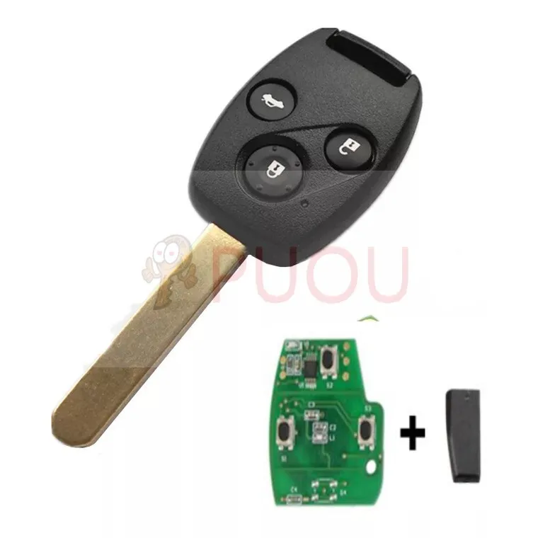3button 2 кнопки дистанционного ключа автомобиля 313,8 МГц MLBHLIK-1T ID46 для Honda Accord Crosstour CRV Fit Insight 2008 2009 2010 2011 2012 - Количество кнопок: 3button