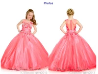 for girl kids green mint ball gown christmas pageant communion gown beading red long lovely flower girl dresses