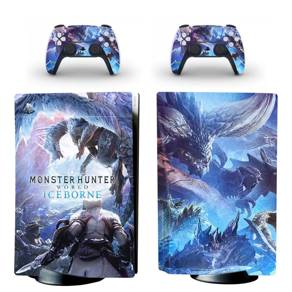 

Игроманов костюм Монстер Хантер для Стиль PS5 кожи Стикеры для Playstation 5 консоли и 2 контроллеры Наклейка виниловая Защитная шкуры Стиль 13