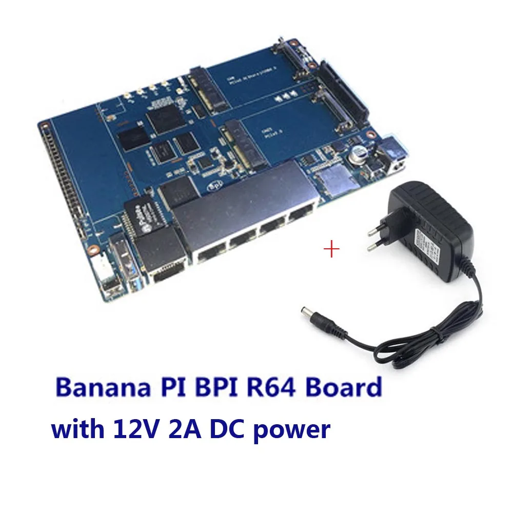 Новое поступление Banana PI BPI R64 MT 7622 Opensource маршрутизатор с 12V 2A DC мощность