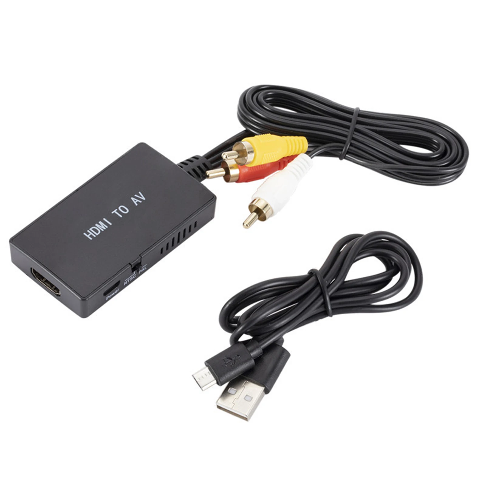 

Переходник AV/HDMI RCA/HDMI, конвертер видео и аудио, адаптер, совместимый с монитором, ТВ-проектором с входом RCA.