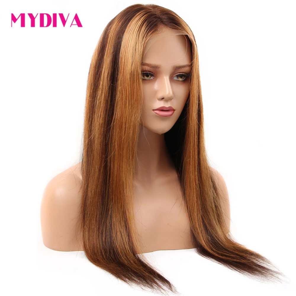 Парик из человеческих волос с глубокой кружевной передней частью 13x6 парики