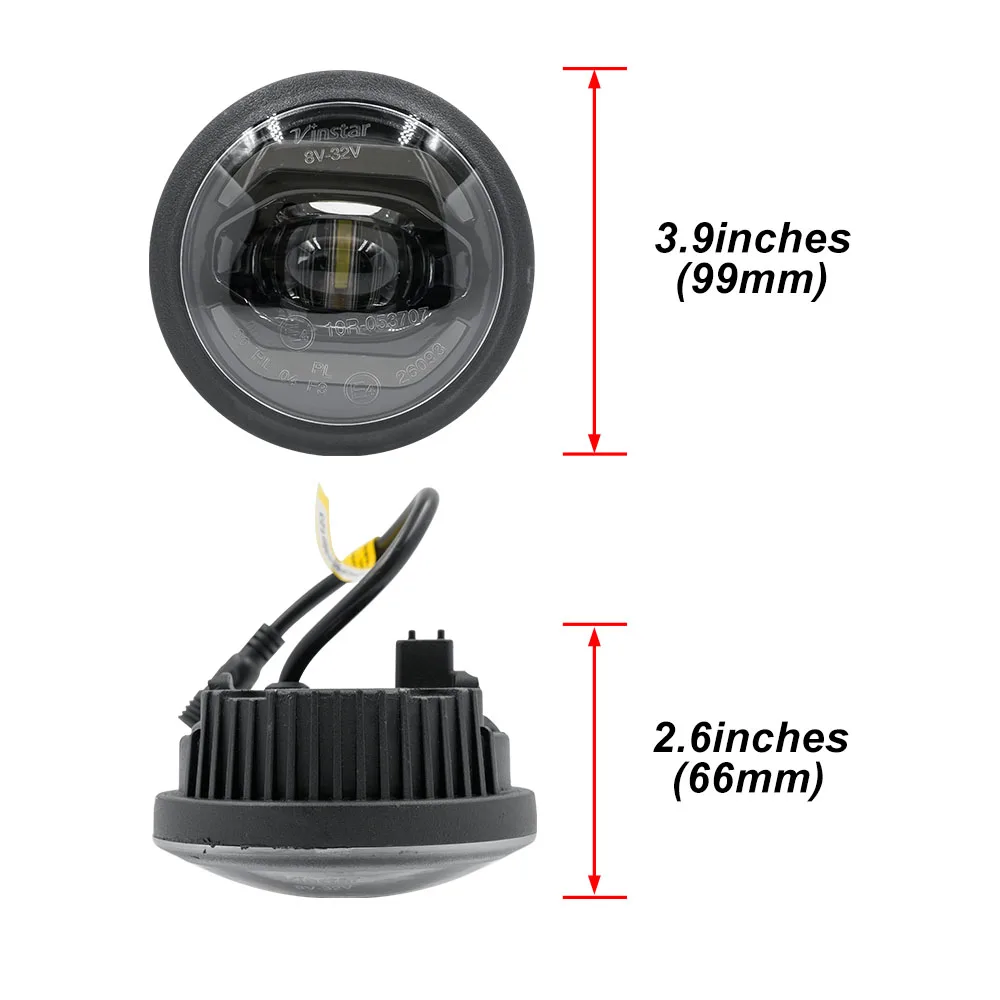 2 шт. светодиодный Противотуманные фары в сборе дымовые линзы белые светодиодные