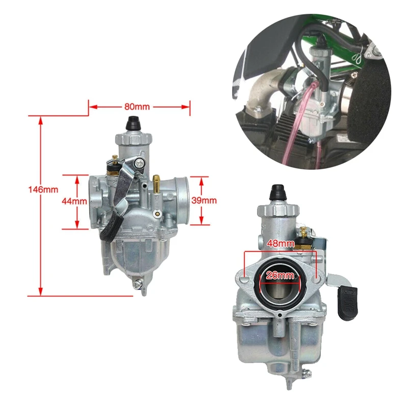 VM22 26 мм Карбюратор Carb Power Jet для Mikuni 110Cc 125Cc 140Cc Quad ATV Dirt Pit Bike SSR мотоцикл |