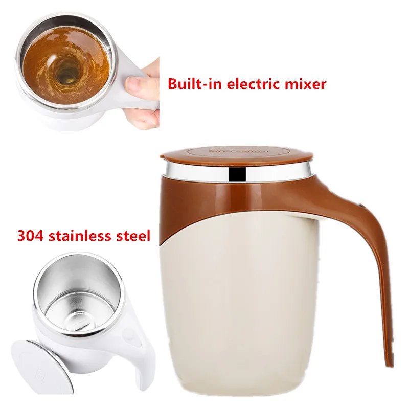 

304 кружка из нержавеющей стали, термоавтоматическая перемешивающая чашка, кружка для смешивания кофе и молока, электрическая ленивая умная ...