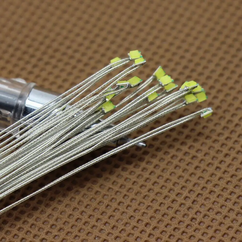 Предварительно припаянные Проводные микро лицевые светодиоды T0805WM 20 шт. теплый