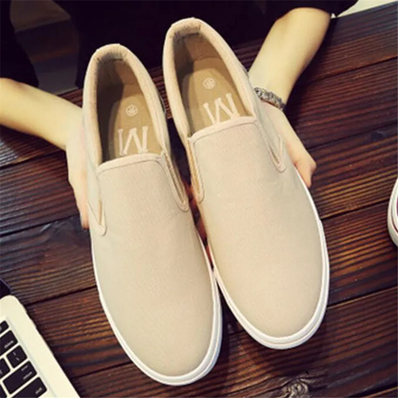 Туфли мужские холщовые Вулканизированная подошва лоферы дышащие удобная обувь