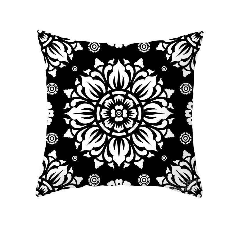

Simple Black and White Hug Pillowcase Peach Skin Hug Pillowcase Sofa Pillow Cushion Waist Cushion Wholesale