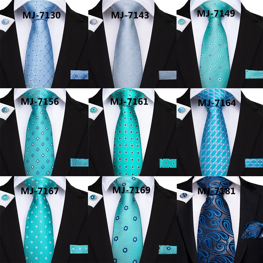 DiBanGu Дизайнерский Модный мужской галстук в синий горошек Шелковый Свадебный для