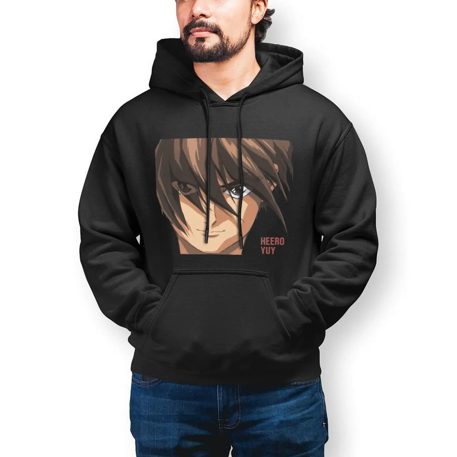 

Bandai Gundam Heero Yuy Hoodie Manga Cotton Hoodies Cool Over Size Loose Pullover Hoodie Mens