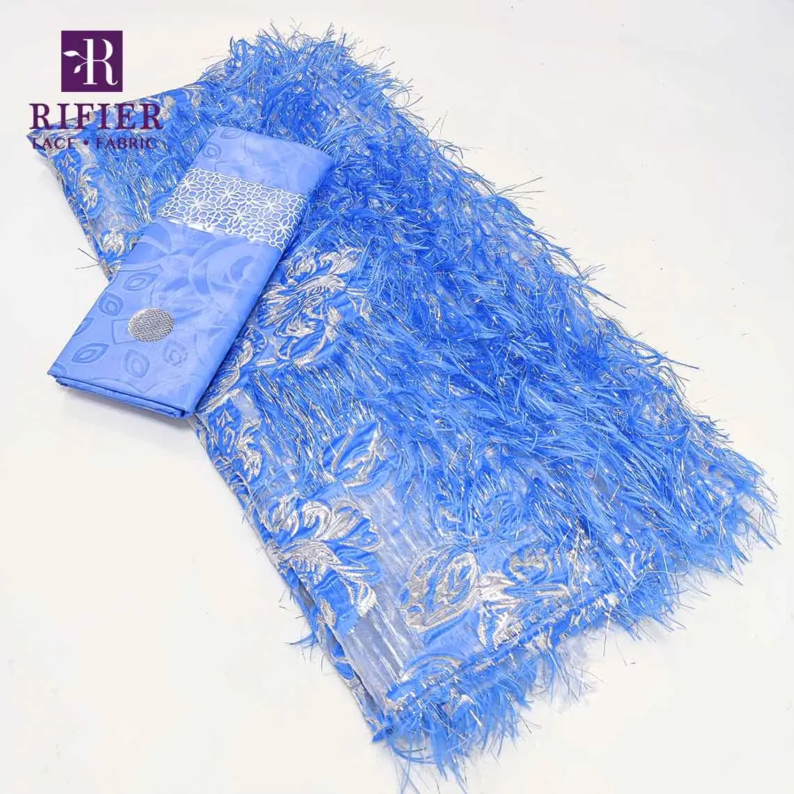 Фиолетовая Высококачественная африканская сетка тюль кружевная ткань