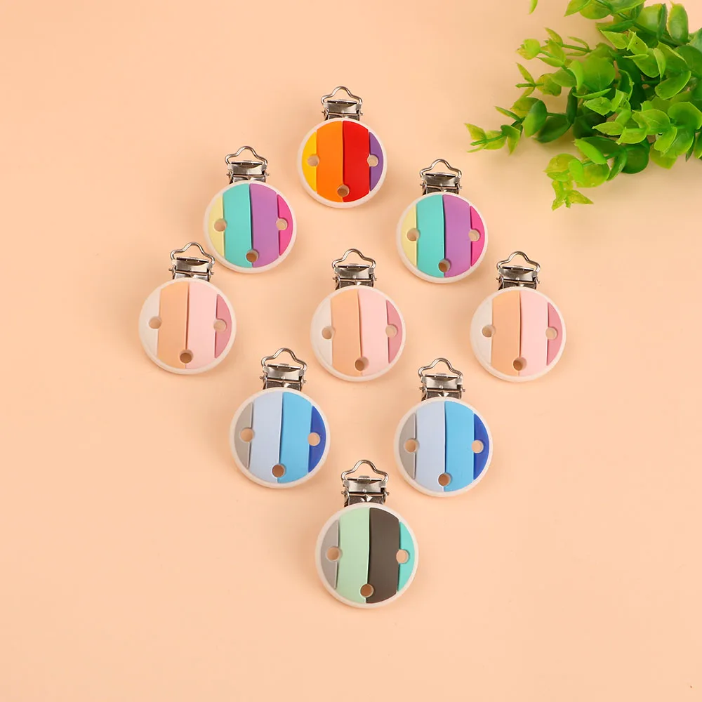 Kovict-collar de chupete de beb&eacute; con dibujos animados, accesorios masticables de silicona, sin BPA, 3 uds.-1