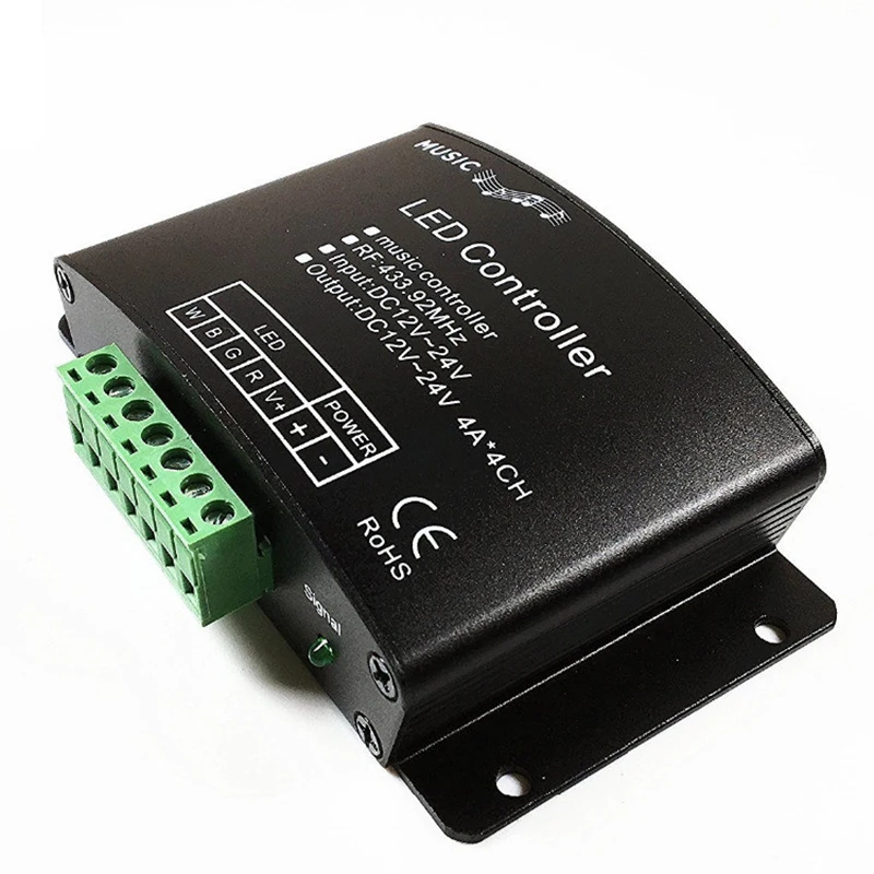 DC12V-24V Music LED Controller 24Keys RGB / RGBW RF Remote Sound Sensor Voice Audio Control For 5050 Strip Light Tape | Лампы и