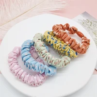 56pcs new pearl lattice color scrunchie elastic bands korean hair accessories for women girls sweet ponytail headwear headbands