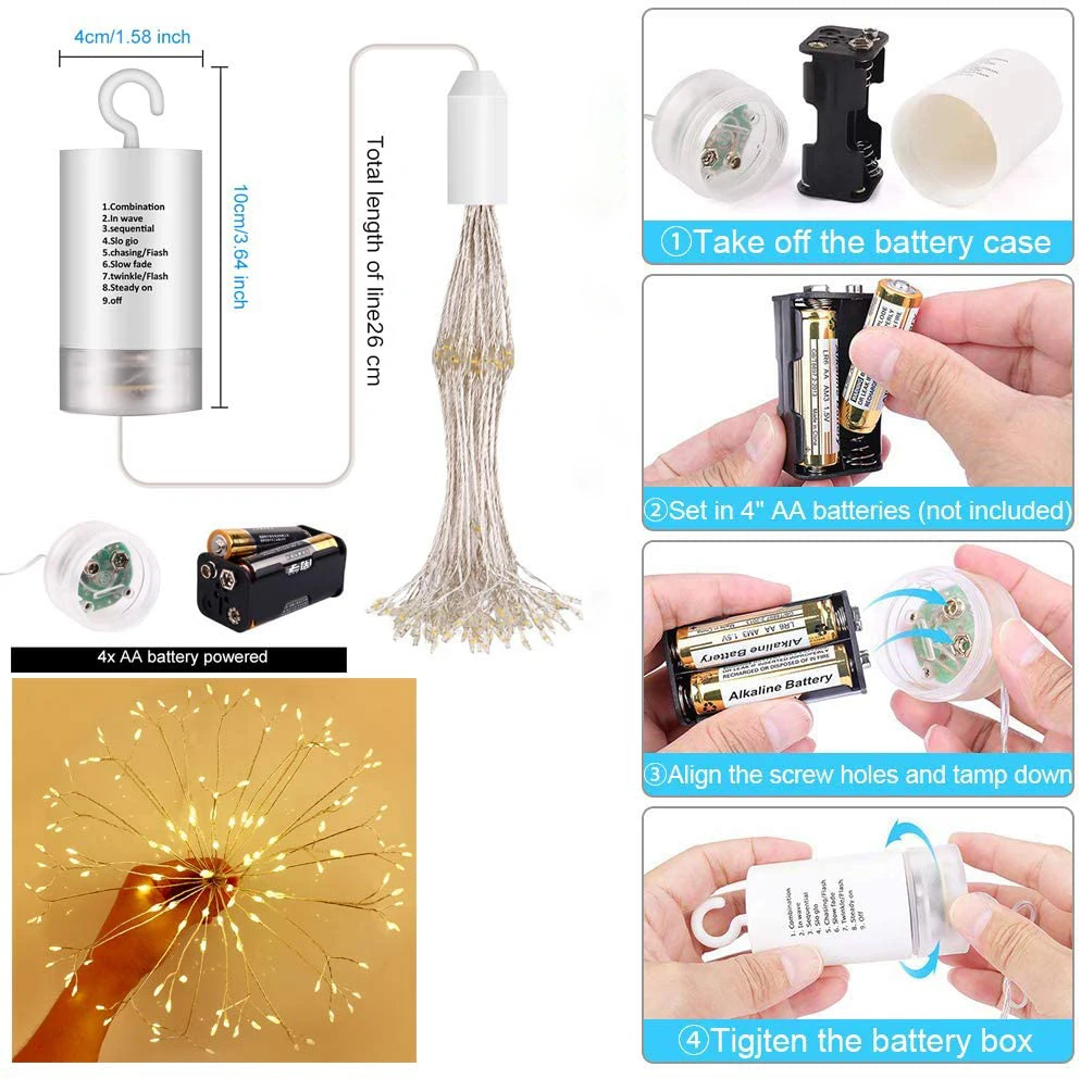 

LED Garland Lights DIY Fairy String Outdoor Waterproof IP67 Garden Remote Lamp Christmas Holiday Wedding Party Home Decoration