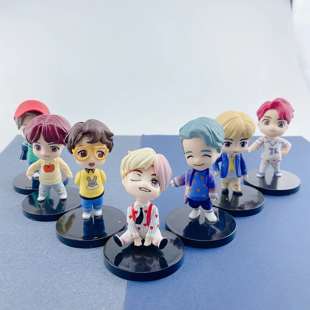 Новинка 7 штук KPOP Star Group рисунок горячая Распродажа 8 см Kawaii Bangtan Boys BT Рисунок