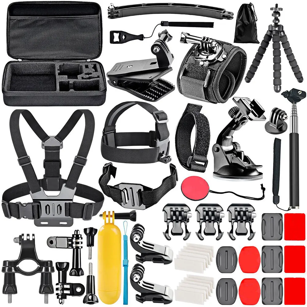 TYPE 7 50PCS Камера на мотоциклетный шлем подбородок крепление для GoPro камера держатель набор strongнагрузка Пряжка база Поддержка крепление GoPro поддержка аксессуары - Цвет: TYPE 7 50PCS