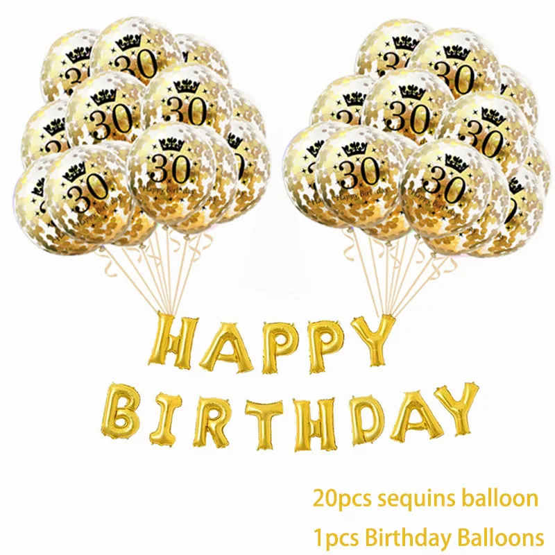 30 лет 0ld воздушные шары золотые балоны воздушный шар &quotКонфетти&quot вечерние