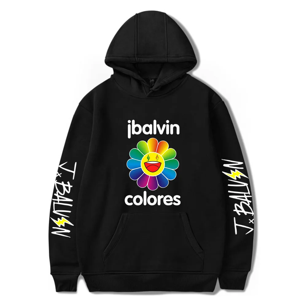 

Sun Flowers J BALVIN hoodies men/women Sweatshirts Harajuku High Quality Hooded Oversized Long Sleeve Pullovers Hoodie