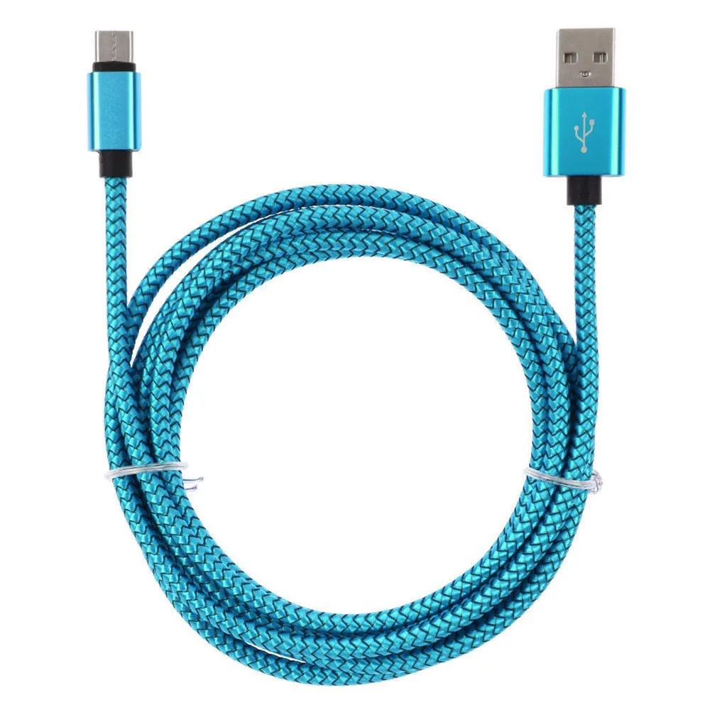 1 м 2 3 Нейлоновая Ткань Плетеный Тип C Micro 8 PIN USB кабель для синхронизации данных и