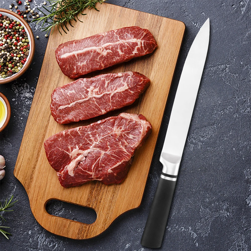 Кухонные ножи с черной ручкой нож из нержавеющей стали бытовой резак сантоку для