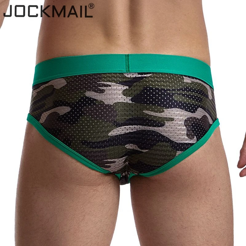 Нижнее белье JOCKMAIL мужское камуфляжное сетчатые дышащие трусы с заниженной