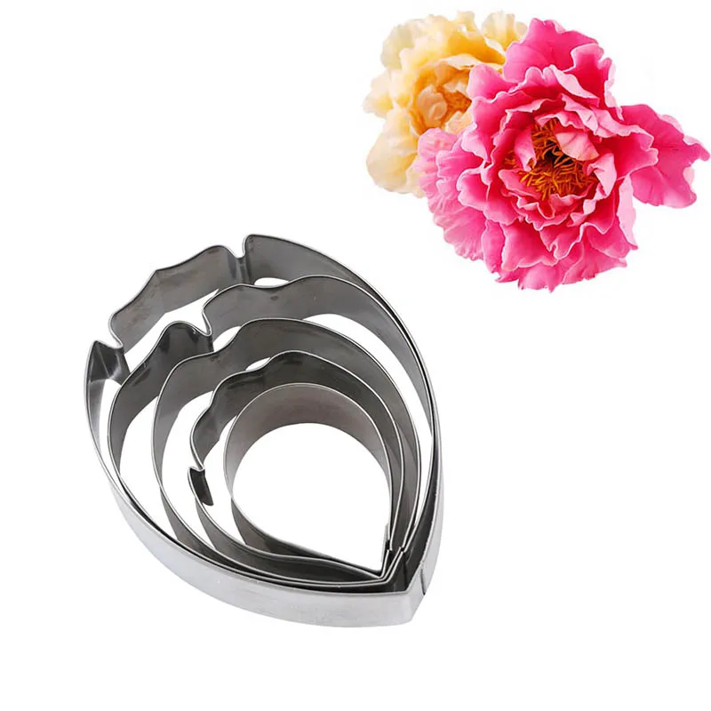 

Stainless Steel Peony Flower Petals Fondant Mould Cake Cutter Slicer Wedding Party Sugar Pastry Cake Decorating Tools Bakeware