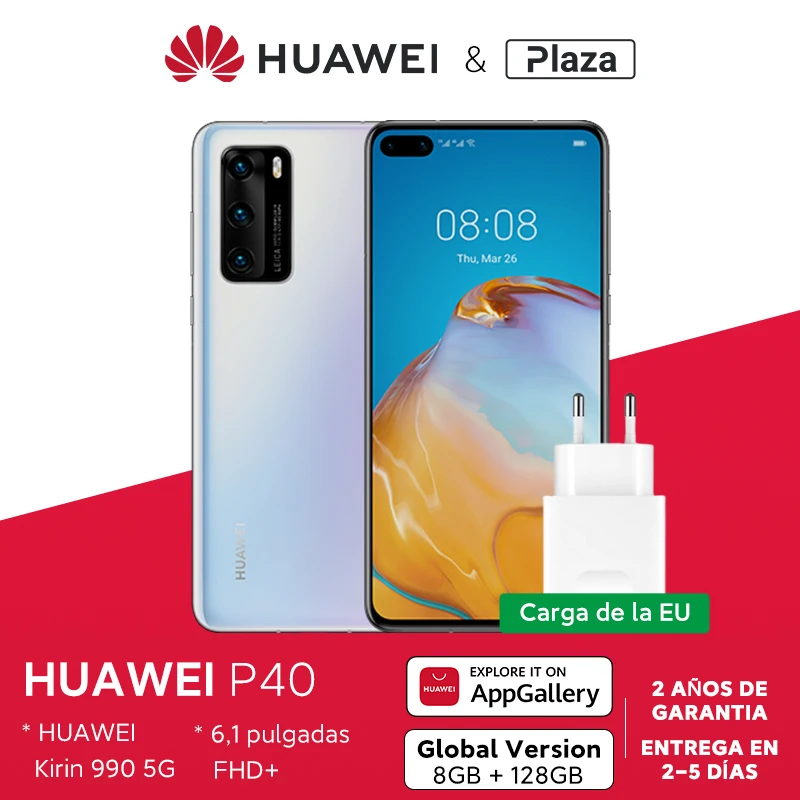 Глобальная версия Huawei P40 5G смартфон Kirin 990 8 ГБ 128 50MP Тройная камера 6 1 &quotAndroid 10 22 5 W