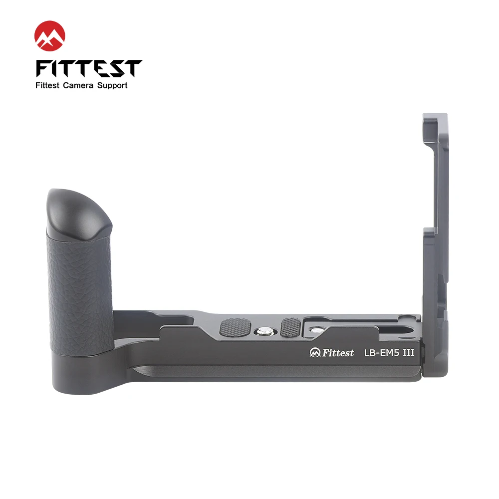 

FITTEST Custom L Bracket Vertical Shoot QR L Plate Holder for Olympus OMD EM5III Camera Body fit Arca Swiss Sunwayfoto Kirk RRS