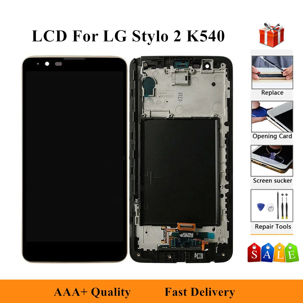 

AAA+++ LCD Display For LG Stylo 2 LS775 K540 K520 F720S F720K F720L Touch Screen Digitizer Assembly with Frame