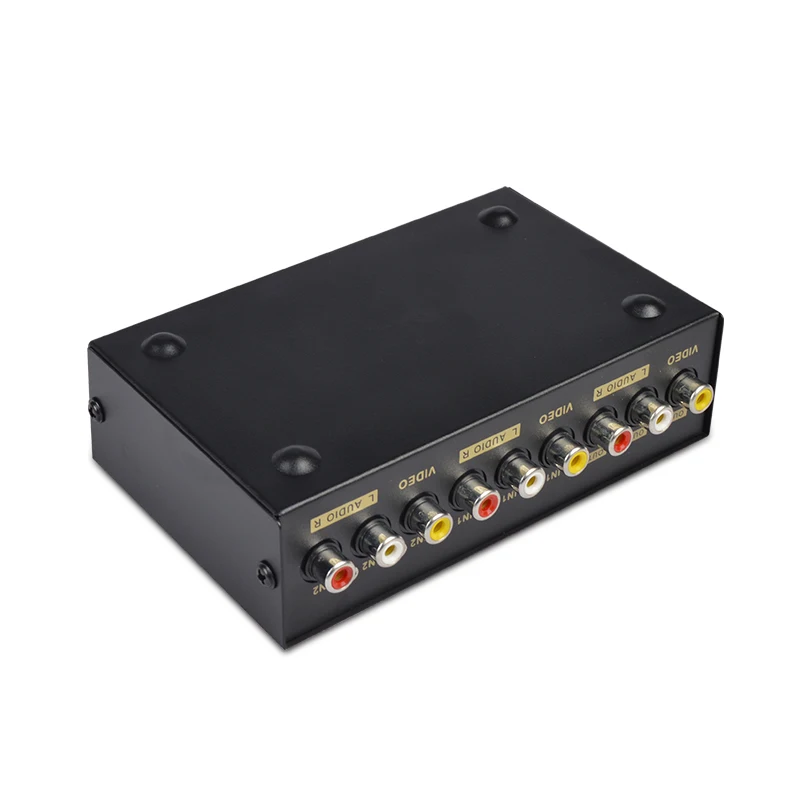 2 порта аудио видео RCA переключатель сплиттер селектор AV сигнал композитный