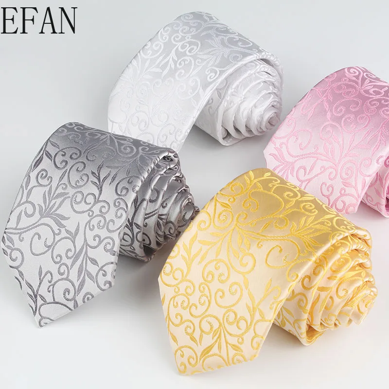 Men Necktie Self-tied Neckties Stripe Neckcloth Neckwear Formal Tie Rose Sky Blue Pink Gold Florwer Ties | Аксессуары для одежды