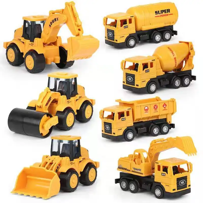 

Children's Inertia Excavator Bulldozer Mixer Engineering Car Toy Car Model Boy's Toy