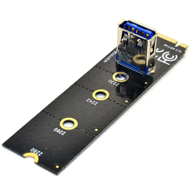 

4Pin 6Pin Sata For Miner Mining M.2 To PCI-E X16 Slot Adapter Card NGFF Pcie Riser Card NVME VGA Extension Cable