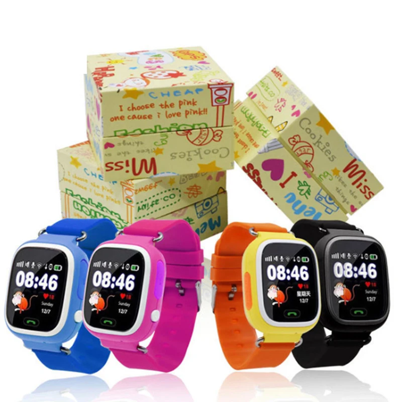 Смарт часы Q90 с защитой от потери Детские браслет экстренными вызовами сенсорный