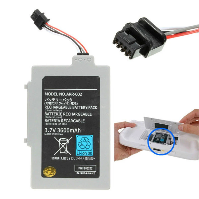 3600mAh литий-ионный аккумулятор для Nintendo Wii U игровой консоли аккумуляторная
