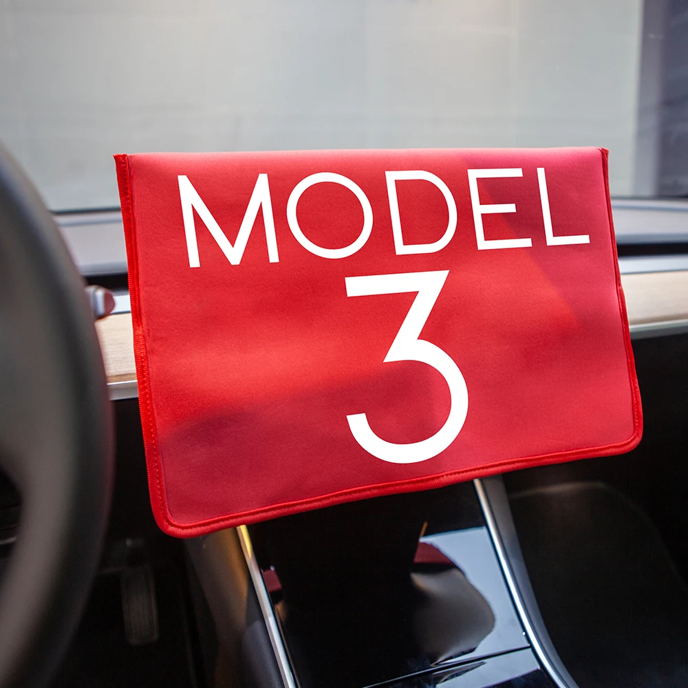 Для Tesla Model 3 2017 2020 аксессуары красная крышка дисплея рукав без шнуровки Защита от