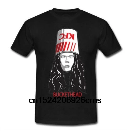Забавная Мужская футболка белая черные футболки концертная BUCKETHEAD новая мужская