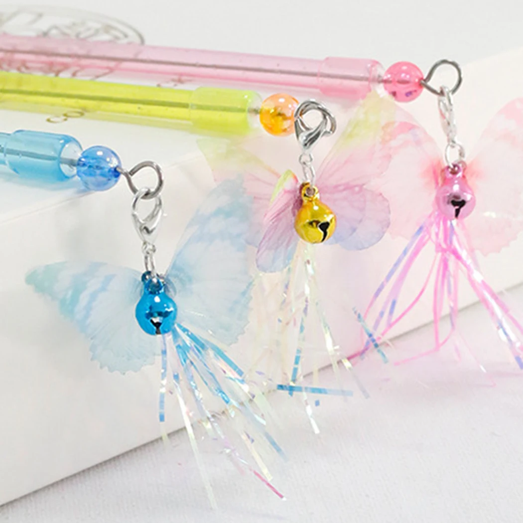 Прекрасный 5 шт. палочки для кошек Игрушка замена ленты собак и котов бабочка