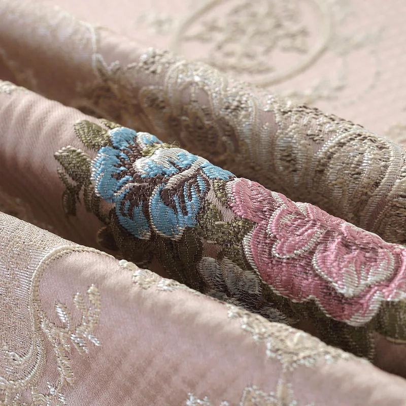 

European Embroidered Lace Square Tablecloth for Round Table Champagne 3D Floral Coffee Tea Nightstand Table Cover Home Decor